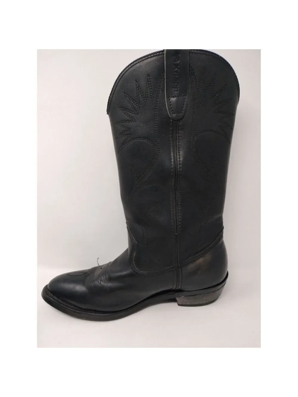 Knapp Neolite Vibram Soles 7.5 EE Cowboy Boots Black Made in USA